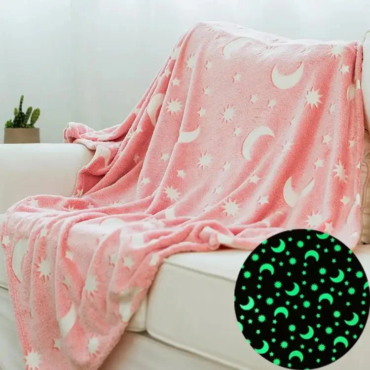 100 procent Polyester Flanell Glow in The Dark Throw Blanket