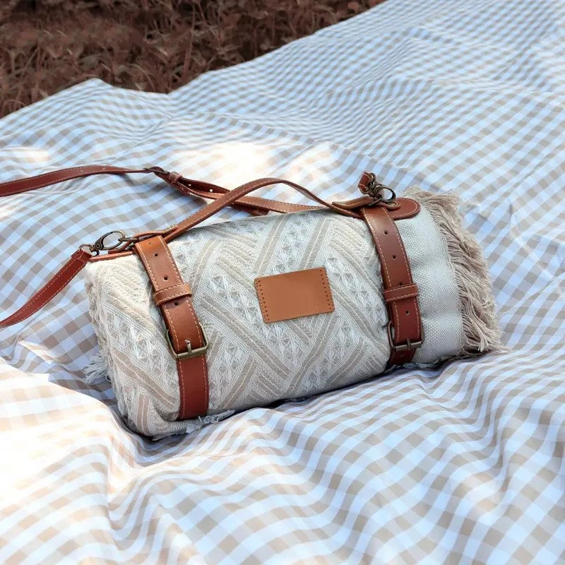 Blue Fringe picknickfilt