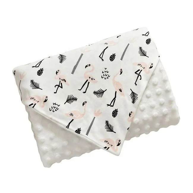 Dubbla lager fleece Minky Dot Babyfilt