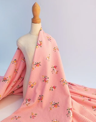 Jacquard Print Rib Fabric