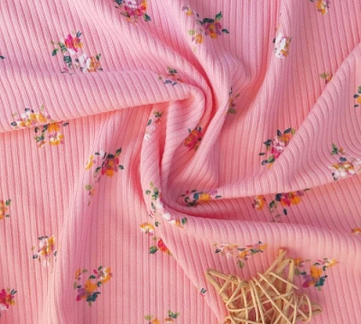 Jacquard Print Rib Fabric