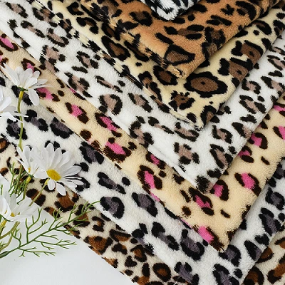 Leopardtryck flanellväv