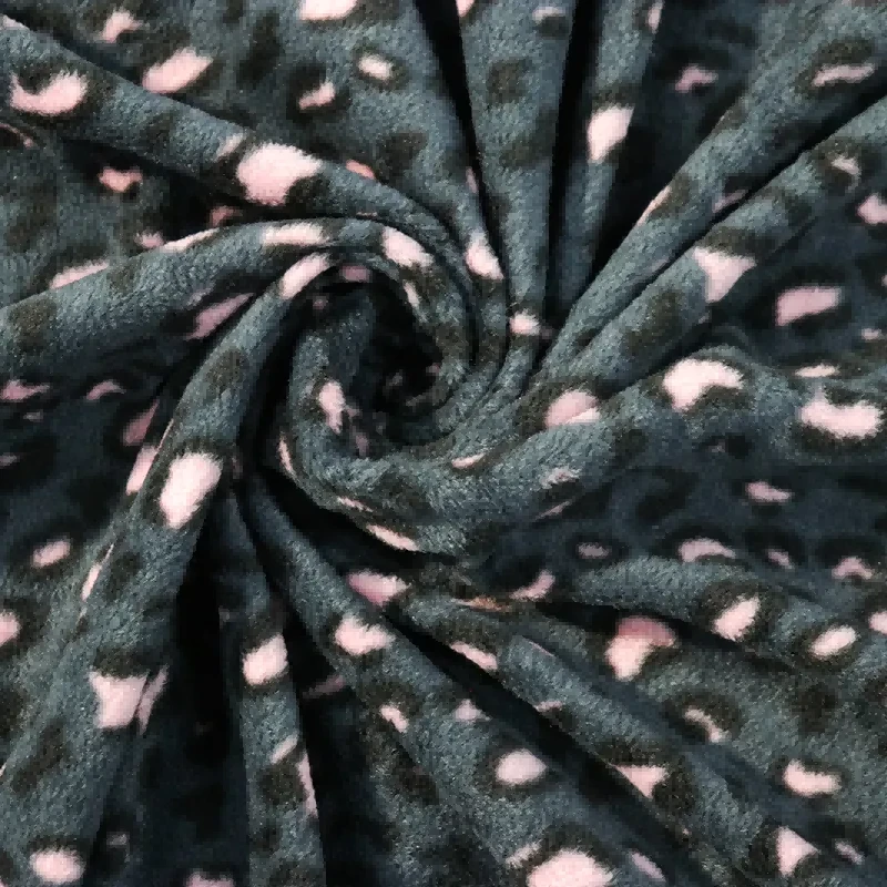 Leopardmönstrat Polar Fleece Ribbtyg
