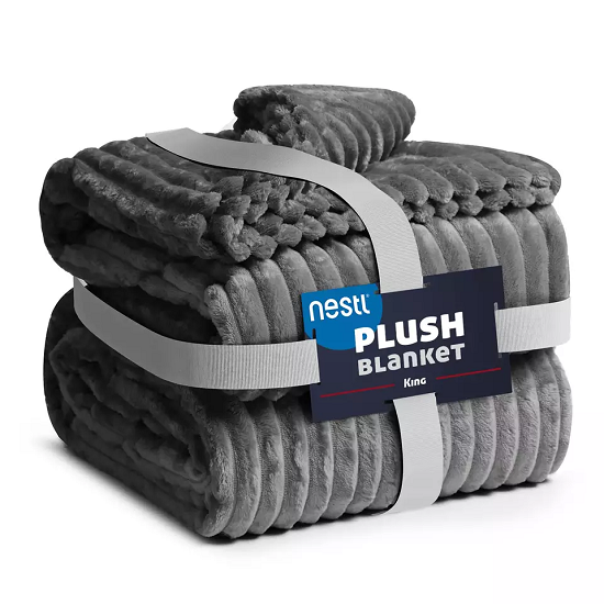 100% Polyester Striped Blanket