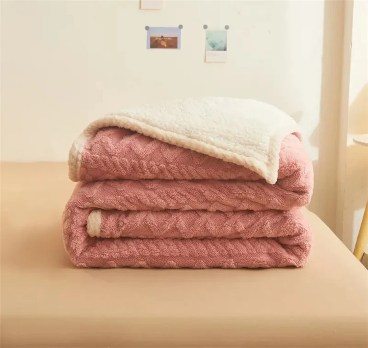 Tryckt Sherpa Blaneket