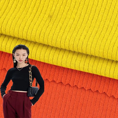 rib knit cuff fabric