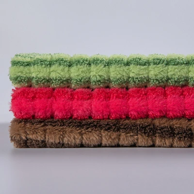 En sida Jacquard Sherpa -tyg