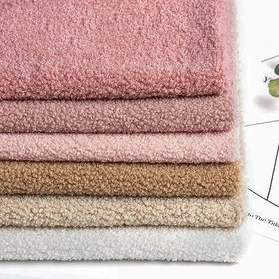 Återvunnen polyester sherpa fleecetyg