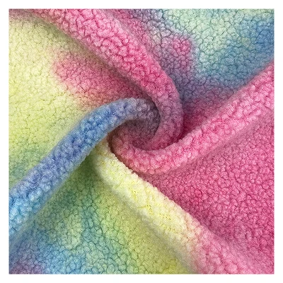 Tie Dye Sherpa Fleecetyg