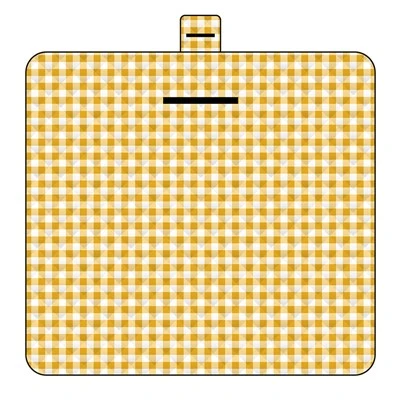 Gul pläd picknickmatta