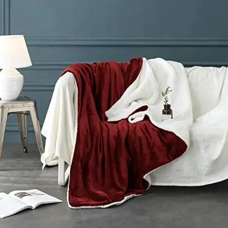 Two Ply Sherpa Throw Blanket price