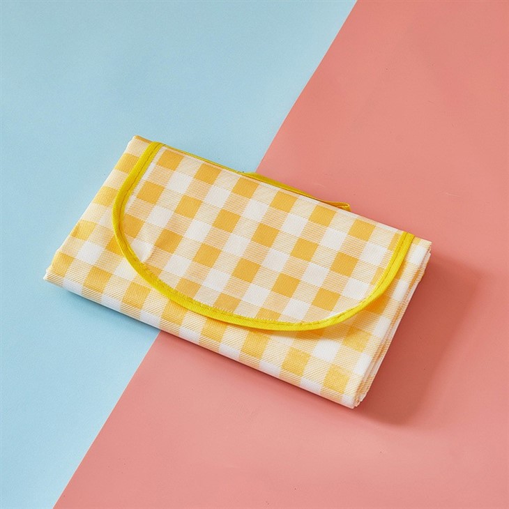 yellow picnic blanket