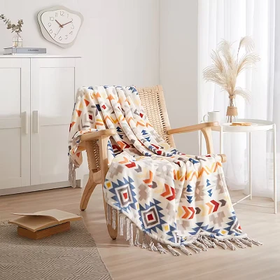 Flanellfilt med tofs