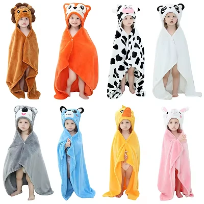 Flanell hoodie filt för barn