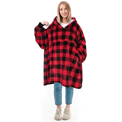 Rutig hoodie filt