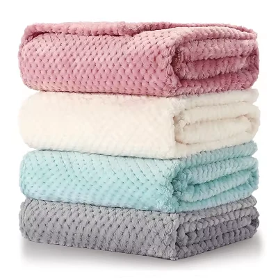 Våffla jacquard korallfilt